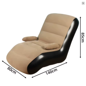 Sofá Inflável Portátil 140x85x80 com Braços em PVC Flocado
